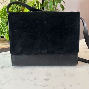 Everlane Petra Crossbody - Leather and Suede - Black